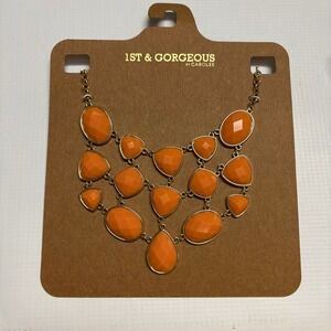 Wholesale‎ Lot 6 pc NEW 1st & Gorgeous by Carolee Orange Gold Statement Necklace